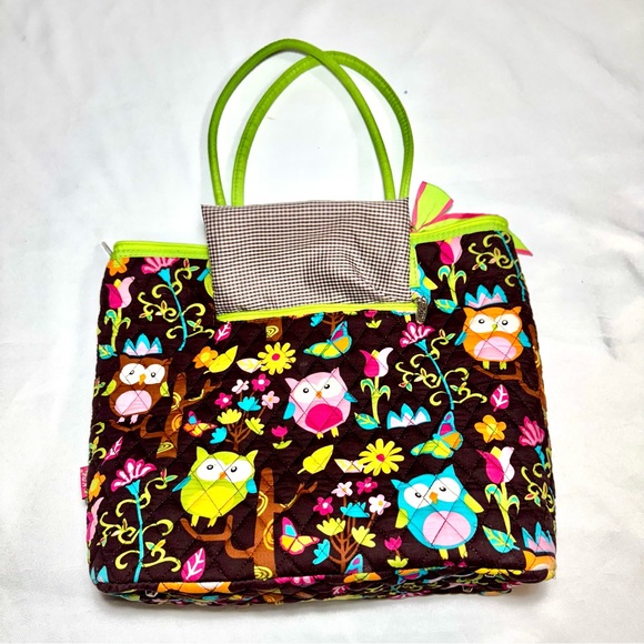 Colorful Owl Print Tote Bag - Picture 4 of 15